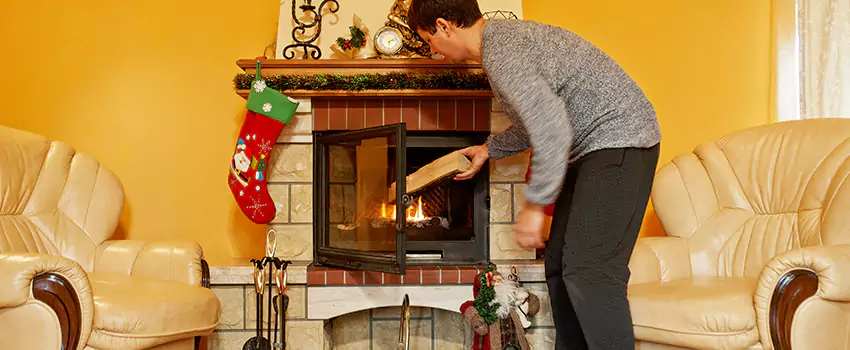 Rusted Metal Fireplace Restoration in Carrollwood, Florida